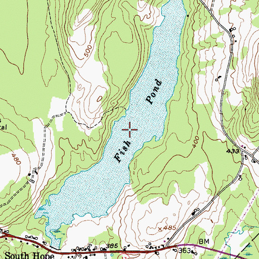 Topographic Map of Fish Pond, ME