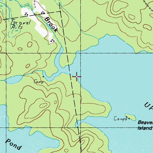 Topographic Map of Fish Pond Brook, ME