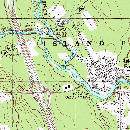 Topographic Map of Fish Stream, ME