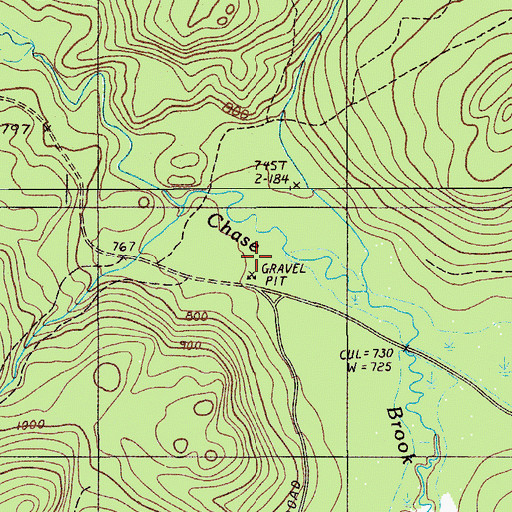 Topographic Map of Fivemile Brook, ME