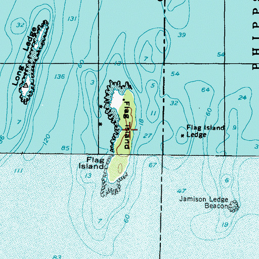Topographic Map of Flag Island, ME