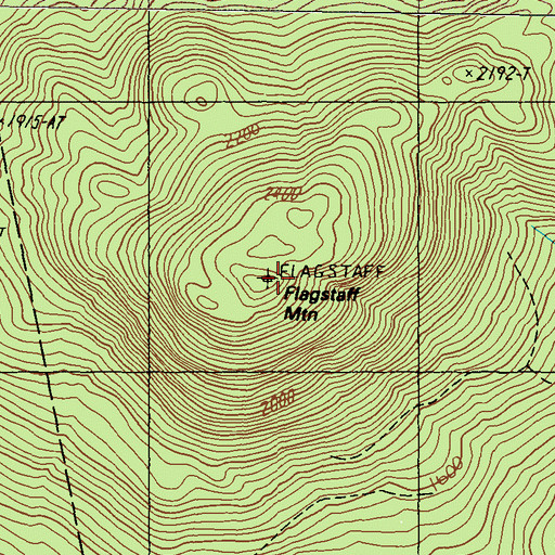 Topographic Map of Flagstaff Mountain, ME