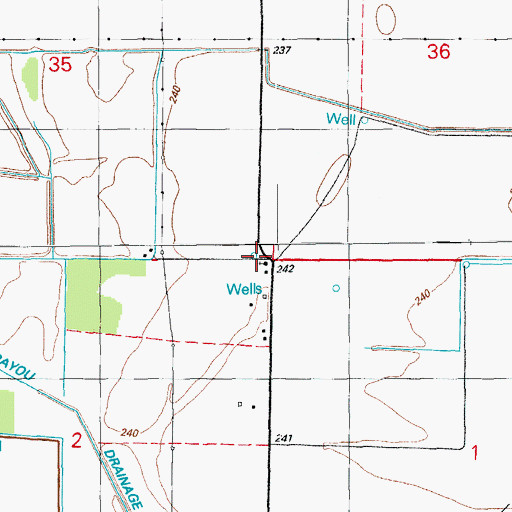 Topographic Map of Zion Chapel, AR