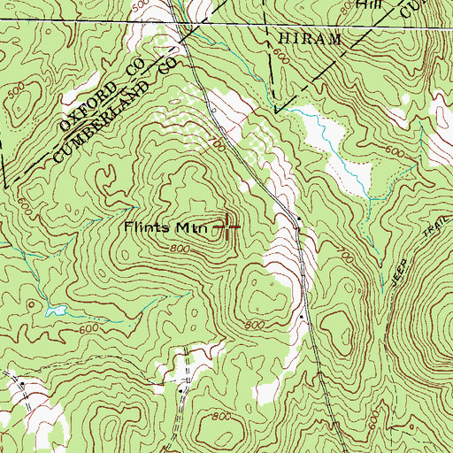 Topographic Map of Flints Mountain, ME