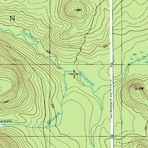 Topographic Map of Flowers Brook, ME