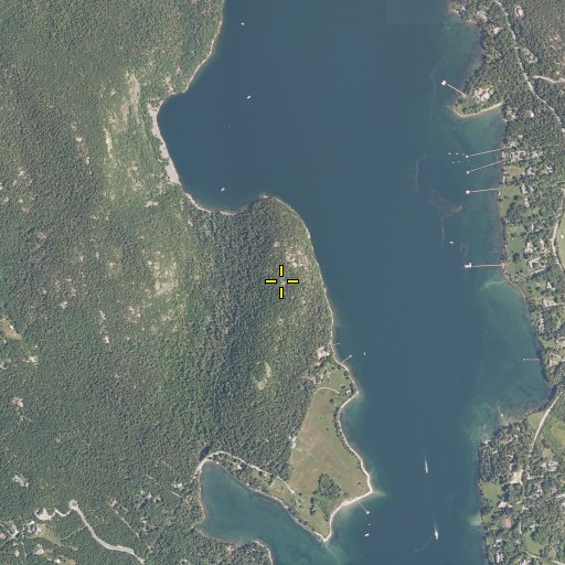 Aerial/Satellite Image of Flying Mountain, ME