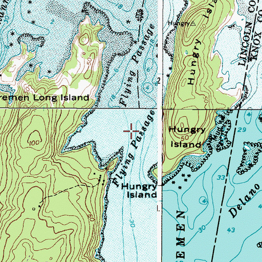 Topographic Map of Flying Passage, ME
