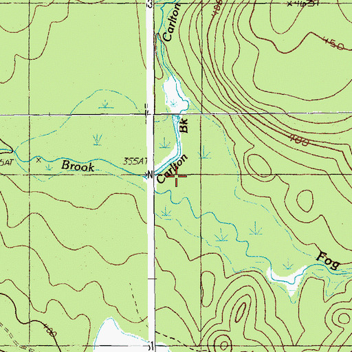 Topographic Map of Fog Brook, ME