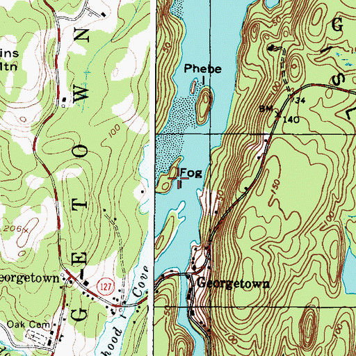 Topographic Map of Fog Island, ME