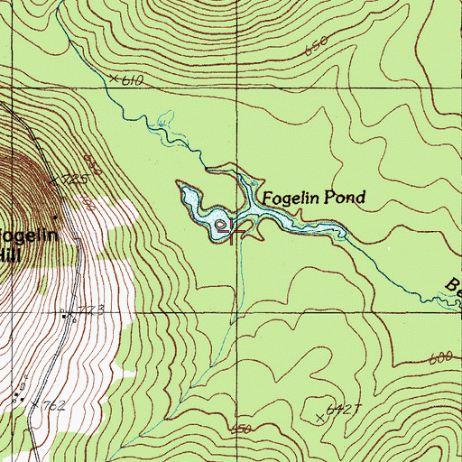Topographic Map of Fogelin Pond, ME