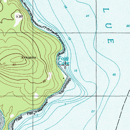 Topographic Map of Fogg Cove, ME