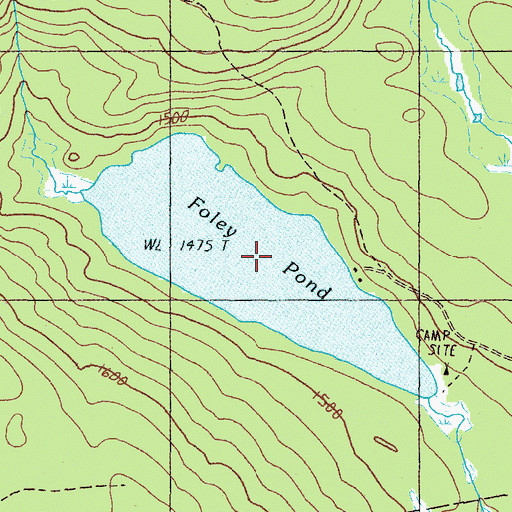 Topographic Map of Foley Pond, ME