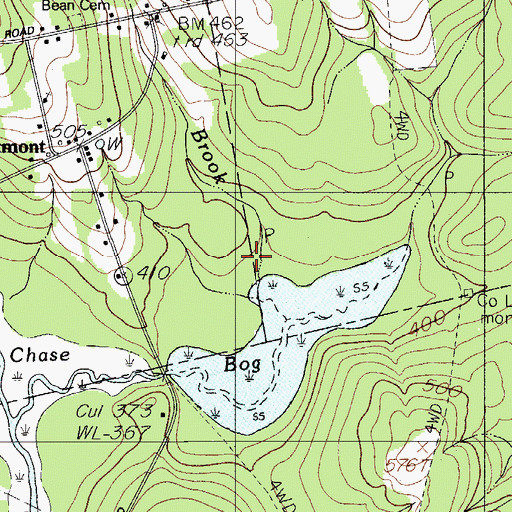 Topographic Map of Folsom Brook, ME
