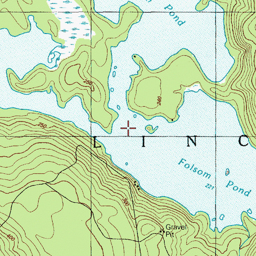 Topographic Map of Folsom Pond, ME