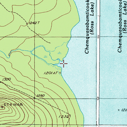 Topographic Map of Fool Brook, ME