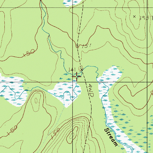 Topographic Map of Forbes Brook, ME