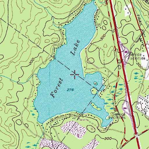 Topographic Map of Forest Lake, ME
