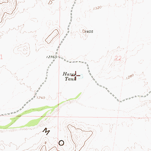 Topographic Map of Hazen Tank, AZ