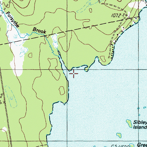 Topographic Map of Forsythe Brook, ME