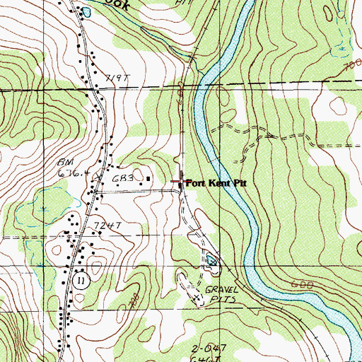 Topographic Map of Fort Kent Pit, ME