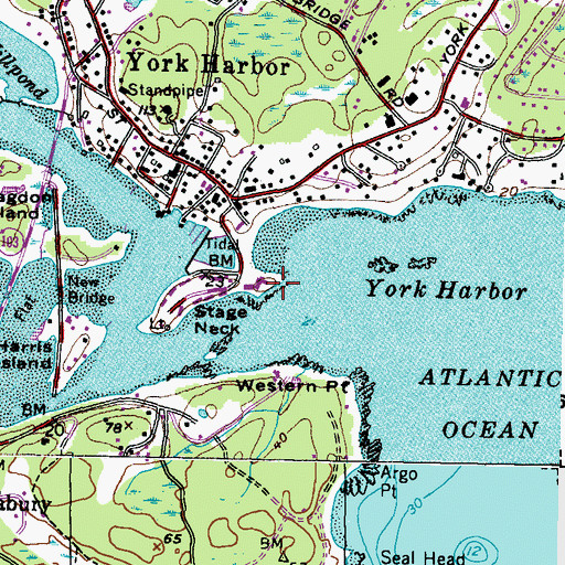 Topographic Map of Fort Point, ME
