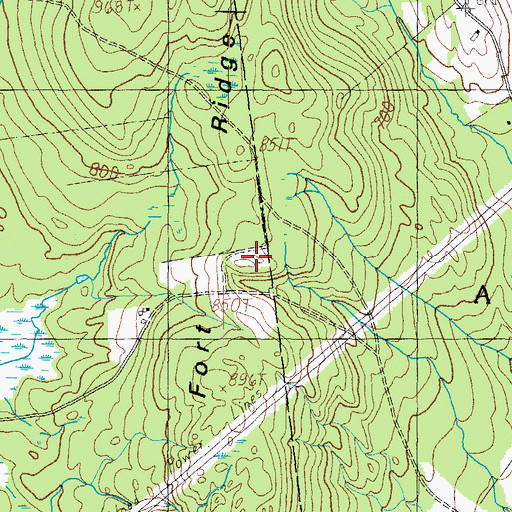 Topographic Map of Fort Ridge, ME