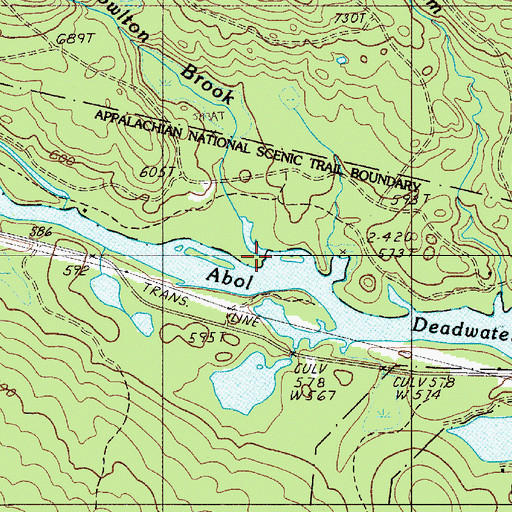 Topographic Map of Foss and Knowlton Brook, ME