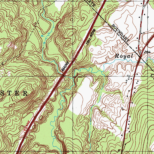 Topographic Map of Foster Brook, ME