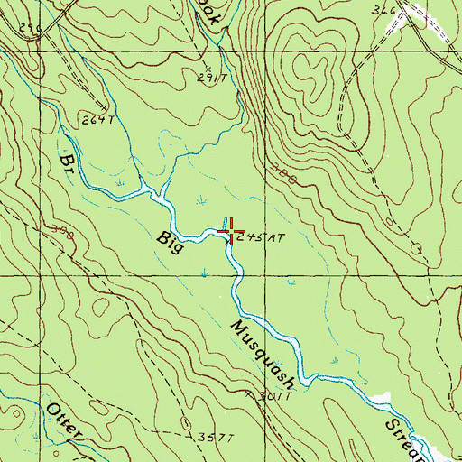 Topographic Map of Foster Brook, ME
