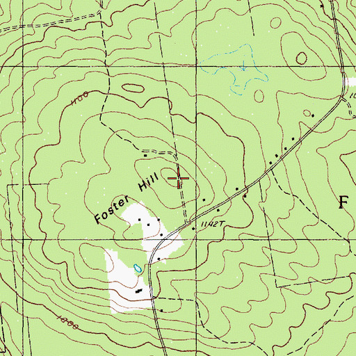 Topographic Map of Foster Hill, ME