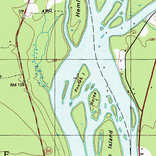 Topographic Map of Foster Island, ME