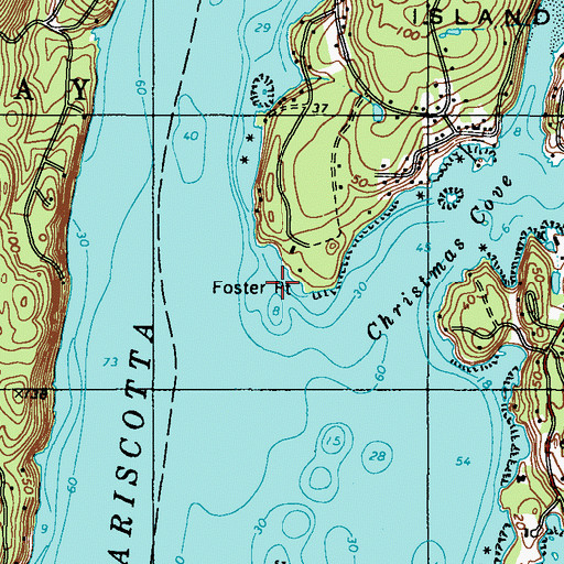 Topographic Map of Foster Point, ME