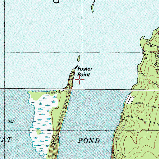 Topographic Map of Foster Point, ME