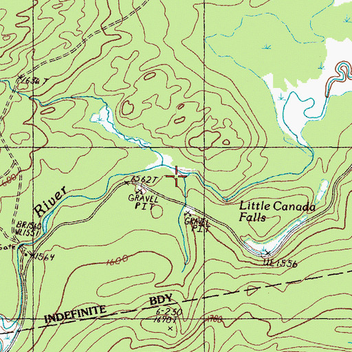 Topographic Map of Fourmile Brook, ME