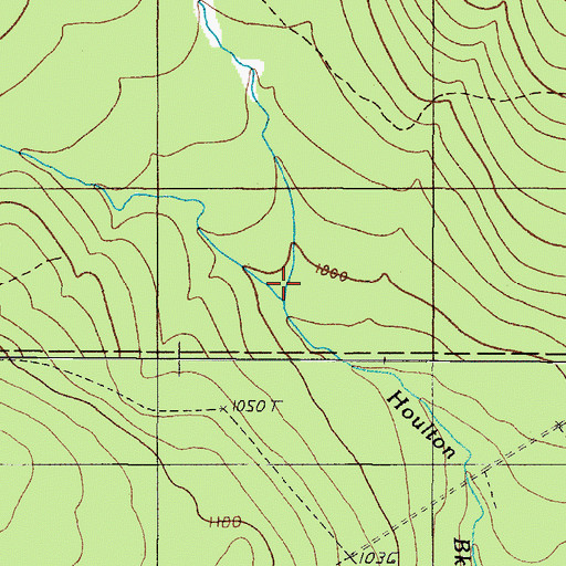 Topographic Map of Fourmile Brook, ME