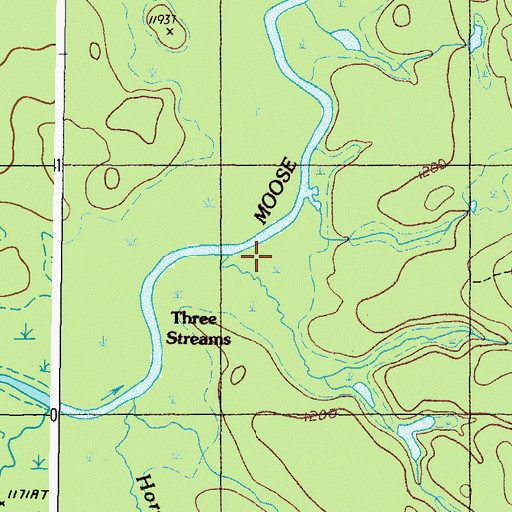 Topographic Map of Fourmile Brook, ME
