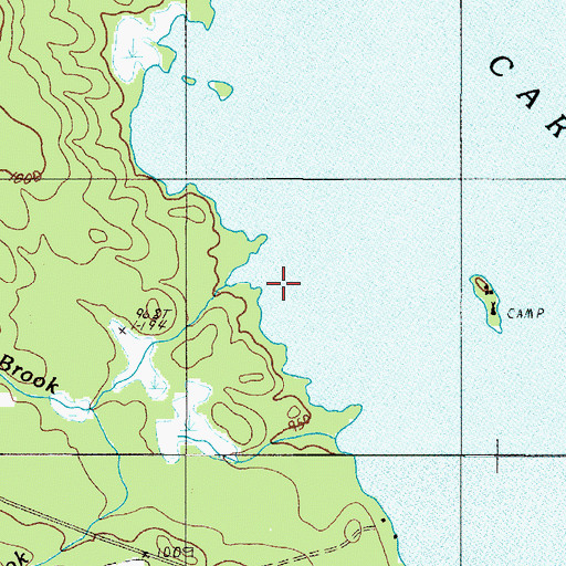 Topographic Map of Fourmile Brook, ME