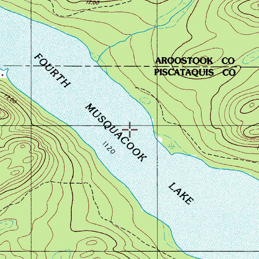 Topographic Map of Fourth Musquacook Lake, ME