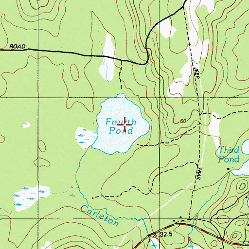 Topographic Map of Fourth Pond, ME