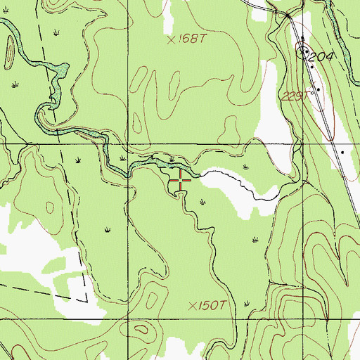 Topographic Map of Fowler Brook, ME