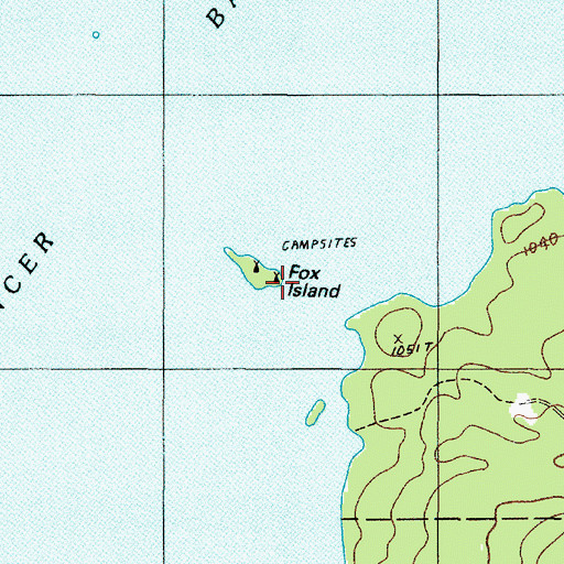 Topographic Map of Fox Island, ME