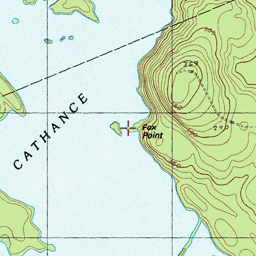 Topographic Map of Fox Point, ME