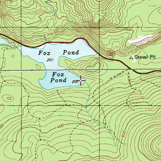 Topographic Map of Fox Pond, ME