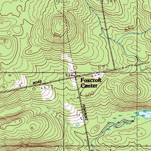 Topographic Map of Foxcroft Center School, ME