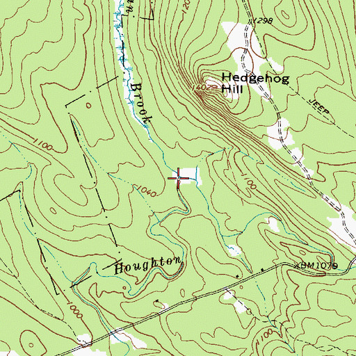 Topographic Map of Fran Brook, ME