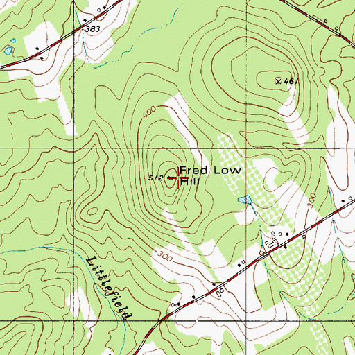 Topographic Map of Fred Low Hill, ME