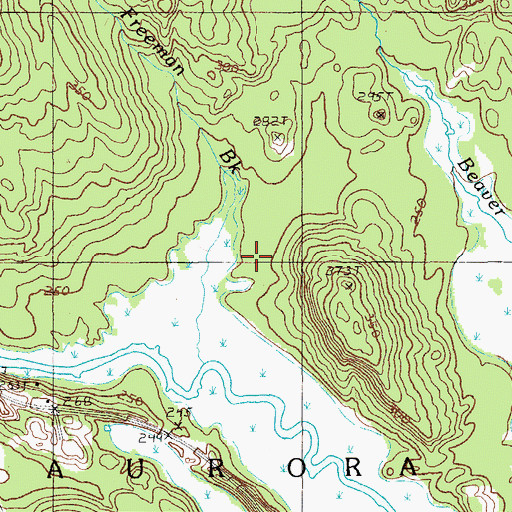 Topographic Map of Freeman Brook, ME