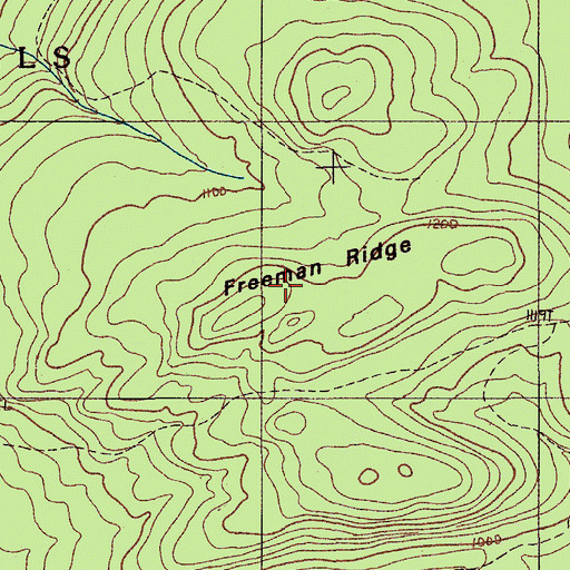 Topographic Map of Freeman Ridge, ME