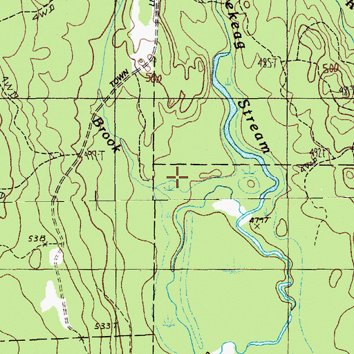 Topographic Map of Freeze Brook, ME