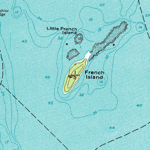 Topographic Map of French Island, ME